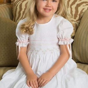 Strasburg Classic Girl’s Ava Dress Heirloom Smock Smocked flower girl